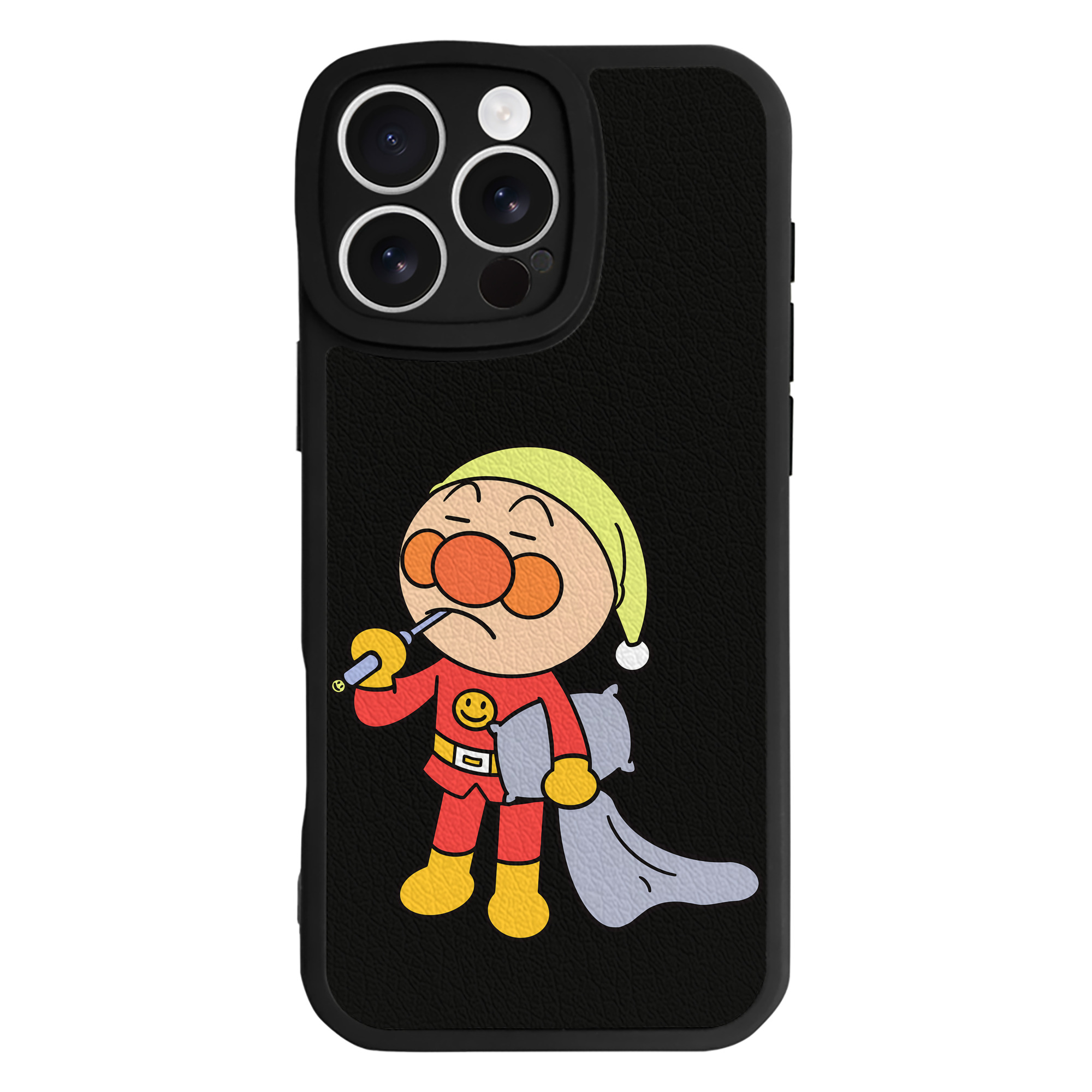 （画像用） アンパンマン Anpanman 【iPhone 16シリーズ対応】シリコンスマホケース（レザー調） 材質：シリコン